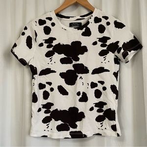 Cow print crop top size medium